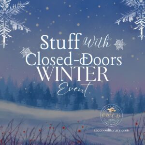 stuff with closed-door raccoon literary winter event